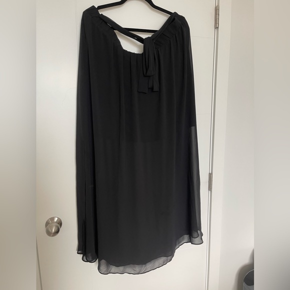 Black sheer midi skirt - Picture 2 of 4